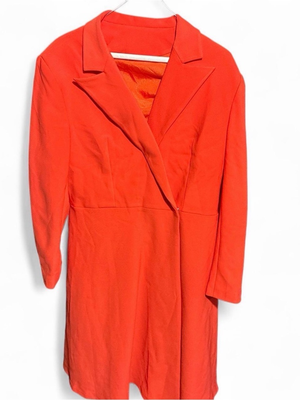 Women's Long Dark Orange Coat/Blazer